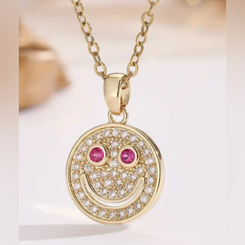 Smiley Face Pendant Necklace